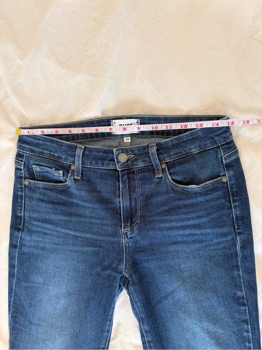 PAIGE Denim Verdugo Ankle in Darton Distressed Raw Frayed Hem Jeans Skinny 29 - Picture 5 of 11